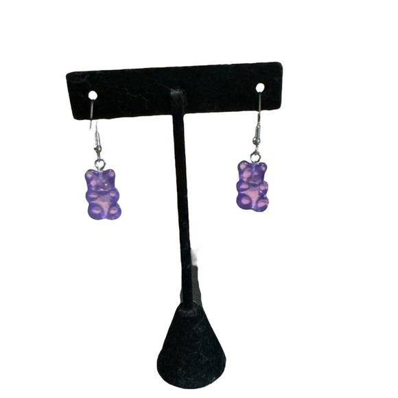 3 for $20 Cute Purple Gummy Bear Acrylic Earrings for Women - Fun “You Pick 3” - Picture 4 of 7